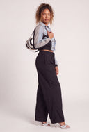 Nylon Wide Leg Pants