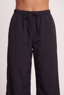 Nylon Wide Leg Pants