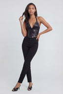 Studded Vegan Leather Corset Top