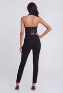 Studded Vegan Leather Corset Top