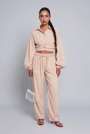 Macy Bubble Sleeve Crop Blouse