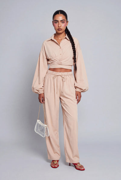 Macy Drawstring Palazzo Pants