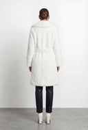 Faux Fur Shawl Collar Tie Waist Coat