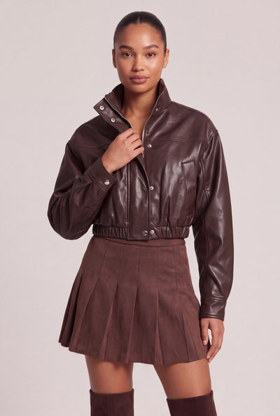 Vegan Leather Crop Jacket