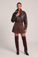 Vegan Leather Crop Jacket