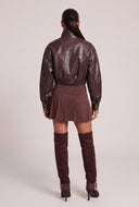 Vegan Leather Crop Jacket