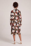 Floral Camo Twill Trench Coat