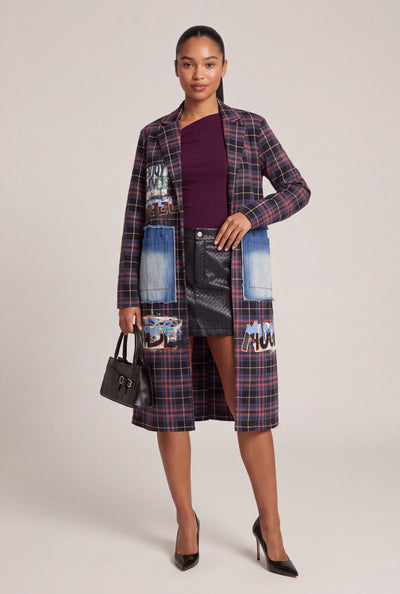 Plaid Graphic Duster