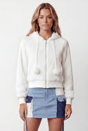 Faux Fur Cropped Hooded Bomber