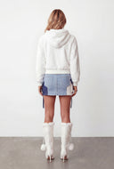 Faux Fur Cropped Hooded Bomber