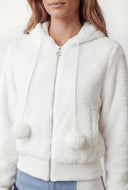 Faux Fur Cropped Hooded Bomber