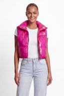 Nevaeh Cropped  Drawstring Hem Puffer Vest