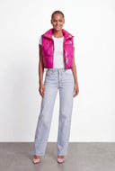 Nevaeh Cropped  Drawstring Hem Puffer Vest
