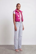 Nevaeh Cropped  Drawstring Hem Puffer Vest