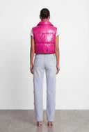 Nevaeh Cropped  Drawstring Hem Puffer Vest