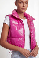 Nevaeh Cropped  Drawstring Hem Puffer Vest