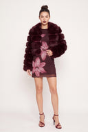 Tiered Faux Fur Jacket