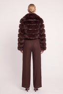 Tiered Faux Fur Jacket