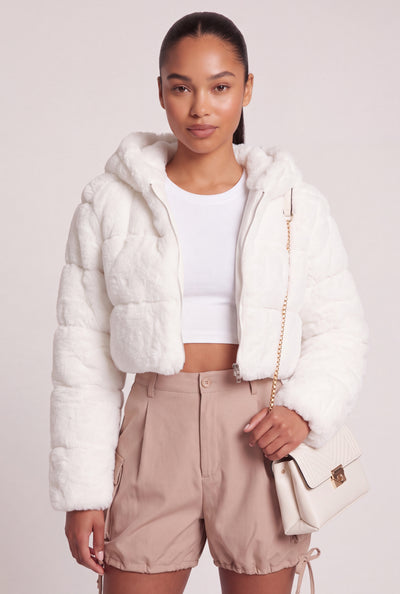 Eva Faux Fur Crop Jacket