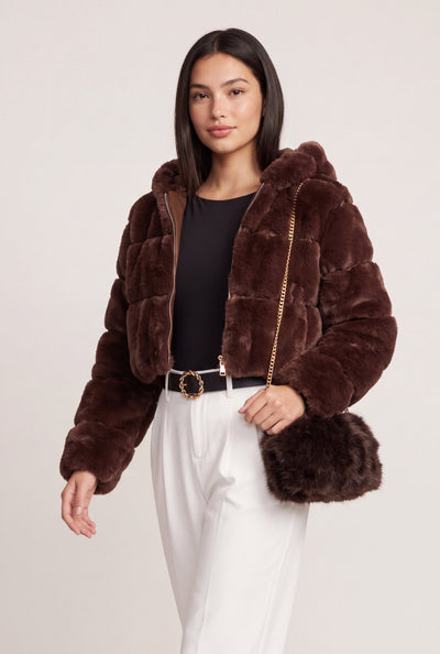 Eva Faux Fur Crop Jacket
