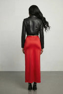 Siena Faux Leather Cropped Moto Jacket