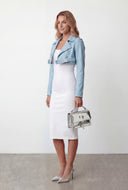 Siena Faux Leather Cropped Moto Jacket