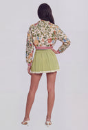 Floral Embroidered Jacquard Bomber Jacket