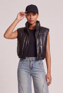 Vegan Leather Crop Vest