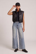 Vegan Leather Crop Vest