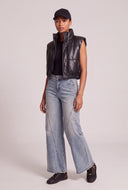 Vegan Leather Crop Vest