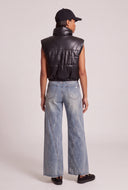 Vegan Leather Crop Vest