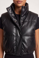 Vegan Leather Crop Vest