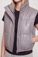 Vegan Leather Crop Vest