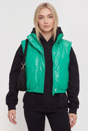 Vegan Leather Crop Vest