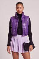 Vegan Leather Crop Vest
