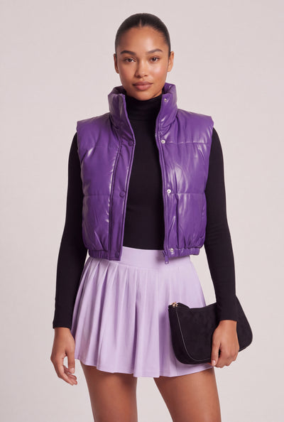 Vegan Leather Crop Vest
