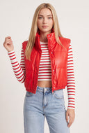 Vegan Leather Crop Vest