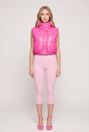 Vegan Leather Crop Vest