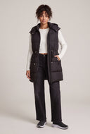 Hooded Long Puffer Vest