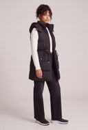 Hooded Long Puffer Vest
