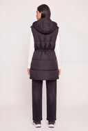 Hooded Long Puffer Vest