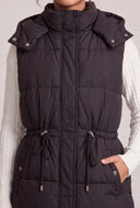 Hooded Long Puffer Vest