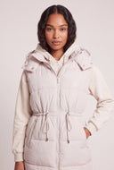 Hooded Long Puffer Vest