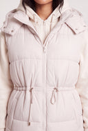 Hooded Long Puffer Vest