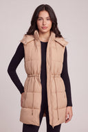 Hooded Long Puffer Vest