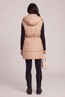 Hooded Long Puffer Vest