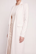 Faux Suede Open Front Coat