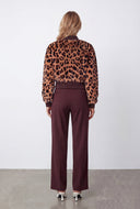 Miller Faux Fur Leopard Crop Bomber Jacket