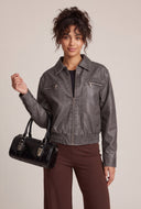 Vegan Leather Zip Jacket