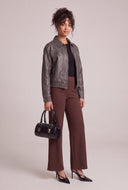 Vegan Leather Zip Jacket